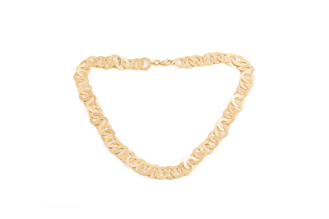 Girocollo martellato oro
